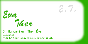 eva ther business card